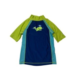Kids Swim Rash Guard - Blue and Green‎